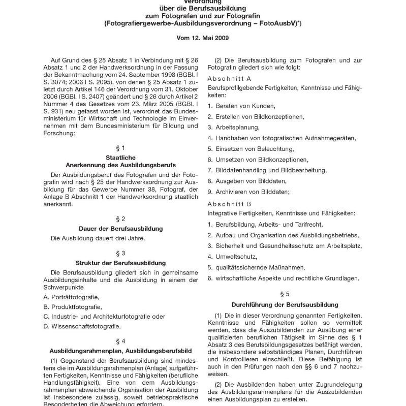 Ausbildungsverordnung